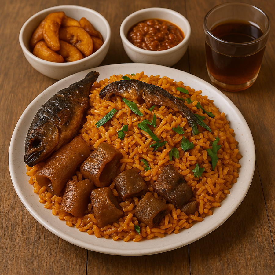 How to make authentic local Nigerian Jollof rice—the kind that tastes like it came straight from a village kitchen, smoky and rich with native flavors!