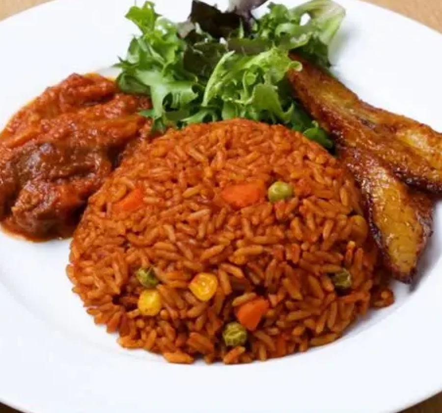 The legendary Nigerian Party Jollof Rice—smoky, spicy, and absolutely unforgettable.