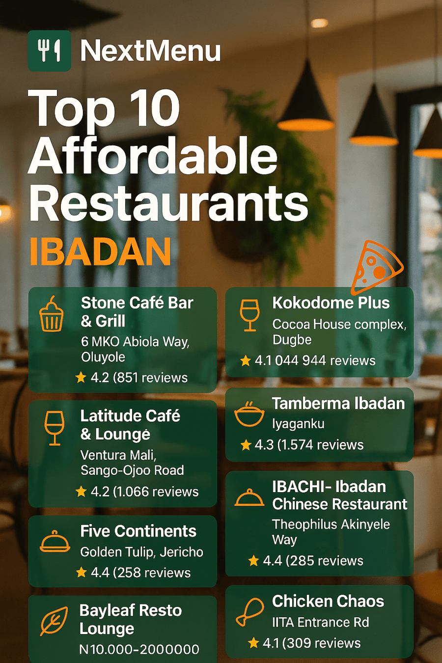 🍴 Top Affordable Restaurants in Ibadan